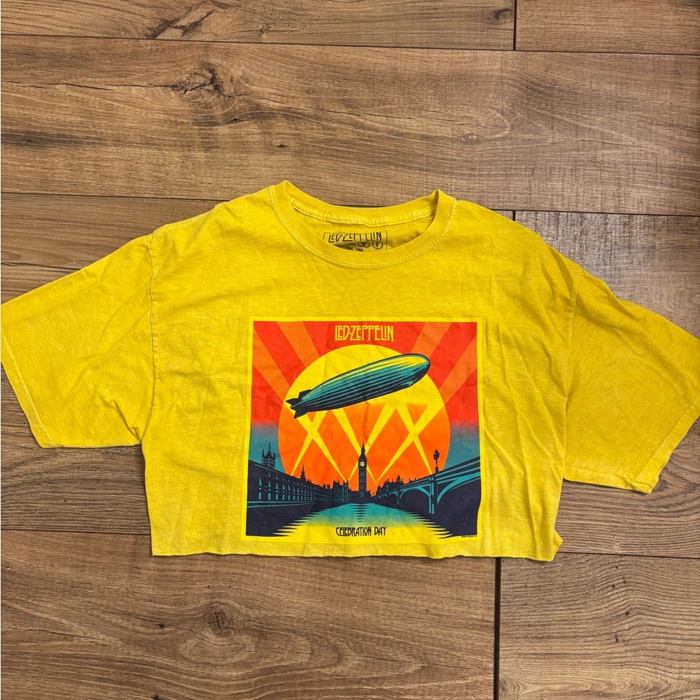 Kids Yellow Graphic Crop Tee